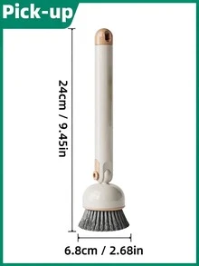 Nova Escova de Limpeza de Panelas e Utensílios Patenteada, com Cabeça de Escova de Cabo Longo Rotativo, Fácil de Limpar Panelas de Cozinha, Copos, Garrafas, Fogões, Pias, Frutas e Vegetais, Limpeza Comercial - Escova rotativa para vasos aprimorada - Visão 6