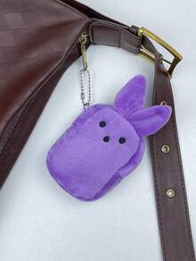 1 Pc Custom Name Floral Alphabet Bunny Wallet, Rabbit Plush Coin Purse With Wristband, Easter Basket Filler, Easter Gift - Multicolor - View 11