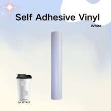 Vật liệu cuộn vinyl tự dính, phù hợp với tất cả các loại máy cắt, có thể dùng để làm nhãn dán trang trí, nhãn dán xe hơi, sổ lưu niệm, biển hiệu, bề mặt mờ. - A-Trắng - Xem 13