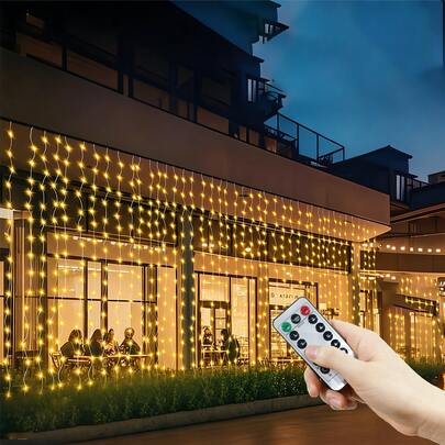 USB供电LED串灯，室内/室外装饰灯串，带遥控器，适用于生日、花园、派对、婚礼、节日、露营、家居装饰