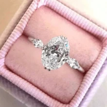 1pc Luxury Silver-Plated Copper Ring With Full Cubic Zirconia Stones, Suitable As Wedding/Gift Jewelry For Women - Silver - View 3