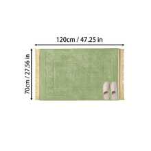 1pc Flannel Embossed Thick & Soft Cushion, Non-Slip & Easy To Clean, With Tassels, Foldable - Dark Grey - View 3