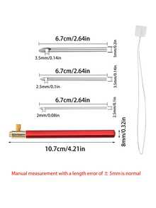 3-In-1 Interchangeable Metal Punch Needle Set, 4 Color Options, Includes 2mm, 2.5mm, 3.5mm Stainless Steel Tips To Meet Various Crafting Needs. Quick-Release Knob Design Allows Easy 3-Second Tip Replacement, Stable And Secure Fixation, Suitable For Coasters, Desktop Decor, 3D Floral Crafts And More Creative Handmade Projects. - 3-head Interchangeable Round-handled Needles - View 10