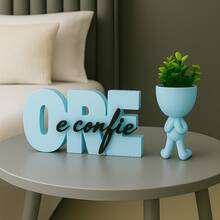 Letreiro decorativo Cristão Ore e confie , ideal para decoração e cantinho da oração - 1PC - Visão 8