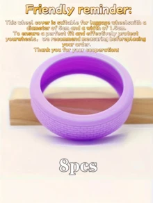 4/8 件装硅胶行李箱轮保护套，静音减震轮套，运动风格旅行配件 - 易于安装和清洁（直径 5 厘米） - 彩色 - 查看 19