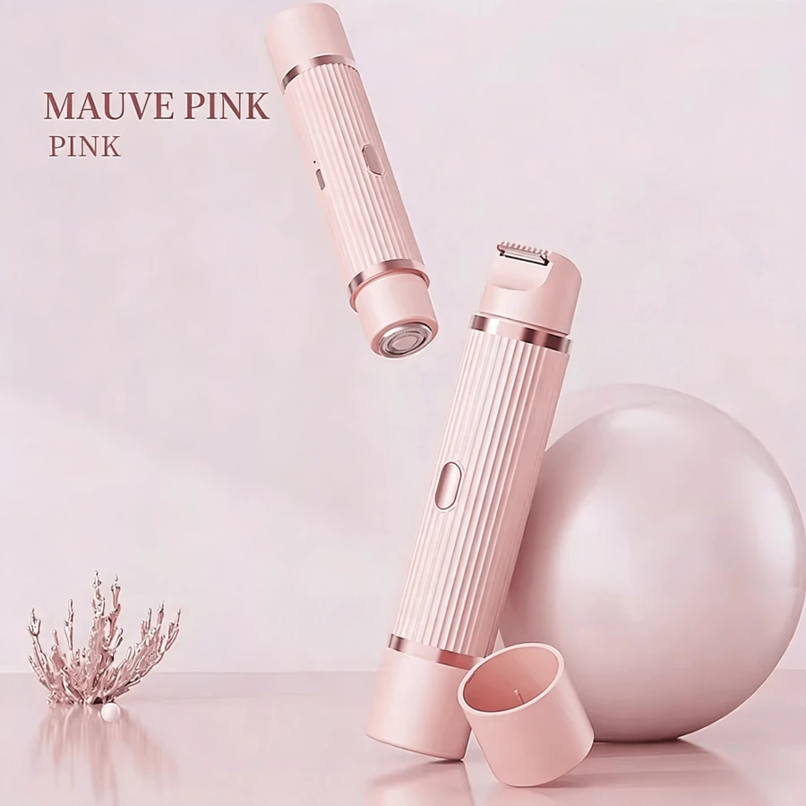 Electric Razor, Women's Dedicated Bikini Trimmer, 2 In 1 Wet And Dry Waterproof Electric Shaver, 400mAh USB Rechargeable Dual Head Razor, Painless Trimming For Private Areas, Face, Underarms, And Legs, Stainless Steel Blade Design That Is Both Beautiful And Sharp, Portable Multifunctional Shaver, The Best Gift For Both Men And Women, Father's Day Gift, The Perfect Gift For Women - 粉色 - 查看 1