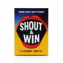 Shout & Win Fast Thinking Word Card Game Quick Reaction Vocabulary Challenge Shout Answers First Party Family Game High Energy Language Play For Travel Gatherings Classroom And Social Fun - Black - View 4