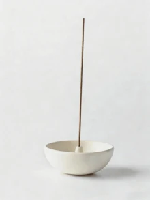 Soporte moderno y minimalista de estilo japonés para incienso redondo, base creativa para uso doméstico, quemador de incienso, plato de incienso para interiores - Zócalo de cerámica para incienso - Ver 4