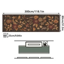 1pc Rug/Carpet/Area Rug/Bath Mat/Bath Rug/Door Mat/Runners/Runner Rug, European And American Vintage - Classical Floral Leaf Pattern Plant Elements - Hallway Runner Carpet, Bathroom, Kitchen, Doorway, Entrance, Hallway, Bedside, Living Room, Bedroom, Etc. + All-Season Soft Washable Rug, Home Decor - Multicolor - View 12