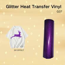 Champagne Glitter Heat Transfer Vinyl Roll - Permanent Vinyl Suitable For T-Shirts, DIY Sewing And Knitting Projects, Easy To Cut And Heat Press - W - View 13
