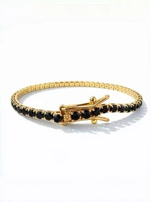 Riviera Luxury Bracelet With Colored Cubic Zirconia | Gold/Silver Plated | Copper Base | Secure Clasp - Women's - 所以 - 查看 1