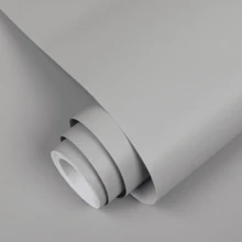 1 Roll Grey Self-Adhesive Wallpaper, PVC Peel And Stick Wallpaper, Thick Waterproof, Easy To Apply And Remove, Suitable For Bedroom, Living Room, Ceiling, Countertop, Cabinet, Furniture And Home Renovation, Easy To Cut And Install - Grey - View 12