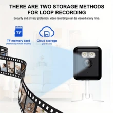 Cámara de inalámbrica WiFi Full HD 1080P, cámara para el hogar con visión nocturna a todo color, audio bidireccional, detección de movimiento, punto de acceso incorporado, adecuada para monitoreo de ancianos y mascotas - Multicolor - Ver 5