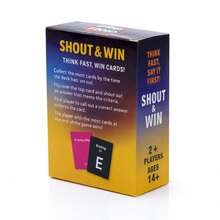 Shout & Win Fast Thinking Word Card Game Quick Reaction Vocabulary Challenge Shout Answers First Party Family Game High Energy Language Play For Travel Gatherings Classroom And Social Fun - Black - View 5