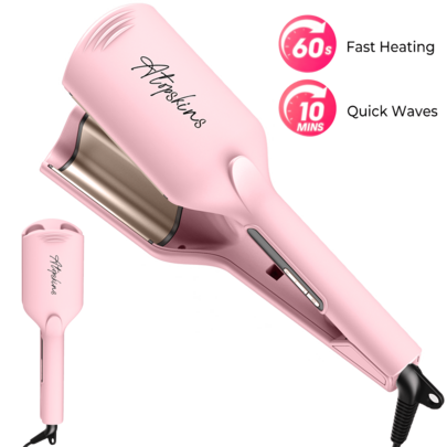 ATOPSKINS Curling Iron | Precise Temperature Control + Fast Heating | Salon-Grade Big Waves/Natural Beach Waves/Soft Texture Waves | Anti-Scald Design + Frizz-Free Shine | Suitable For All Hair Types | Great Gift For Valentine's Day, Carnival, St. Patrick's Day, Ramadan, And More | Suitable For Home/Travel/Date/Sunday Parade/Ramadan Gathering