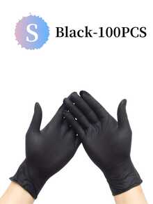 50/100pcs Disposable Nitrile Gloves, Black, Multi-Purpose, Suitable For Kitchen, Bathroom Cleaning, Dishwashing, Manicure, Pet Care, Household Cleaning Gloves, Kitchen, Food Handling, Tattooing, Beauty, Hair Dyeing, Salon Cleaning Supplies - Black - View 7