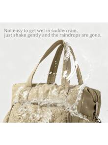 Large Capacity Travel Tote Bag, Waterproof Quilted Diaper Bag With Wet Dry Separation, Multifunctional Crossbody Shoulder Bag For Gym, Weekender, Mom And Daily Use - Black - View 6