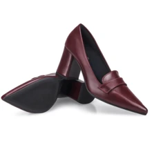 Loris Shoes Oficial Women's High Heel Pointed Toe Pump, Comfortable Bridal Shoe, Fashionable, 3041 - Gỗ đỏ - Xem 5