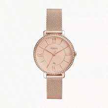 Women's Fossil Quartz Watch, Rose Gold Mesh Strap, Roman Numeral Dial, Elegant Everyday Wristwatch, Gift For Her, ES4352/ES4628 - Rose Gold - View 1