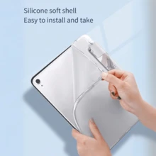 Kawaii Stacked Cats Art IPad Case Auto Wake Sleep Tri-Fold Stand Shockproof With Pen Holder For IPad 10/Air 5/11 M3/Pro 11 - Multicolor - View 3