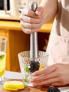 1件/2件套304不锈钢鸡尾酒搅拌棒和调酒勺套装，可放入洗碗机清洗，用于制作美味的莫吉托和其他水果饮品（8英寸） - 彩色 - 查看 8