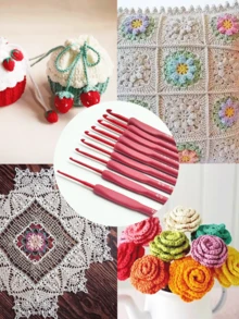 9pcs/Set PVC Handle Crochet Hooks - 2.0mm/2.5mm/3.0mm/3.5mm/4.0mm/4.5mm/5.0mm/5.5mm/6.0mm, Suitable For Beginner DIY Handcraft Knitting Tools - 9 Red-handled Crochet Hooks - View 9