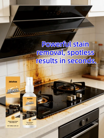 Heavy Duty Degreaser, Multi-Purpose Kitchen Cleaner For Stubborn Grease And Oil Stains, Specially Designed For Effortless Cleaning Of Greasy Surfaces Like Oven, Stove, And Range Hood (Cleans Kitchen Grease And Grime)