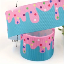 5 Yardas de Cintas Decorativas de la Serie de Helados y Pasteles, Lazos DIY, Cajas de Regalo, Repostería, Decoración de Fiestas de Pasteles - Multicolor - Ver 11