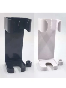 1pc Spiral Pattern Electric Toothbrush/Razor Holder, Wall-Mounted Non-Slip Strong Adhesive Toothbrush Organizer, Adjustable Bathroom Base Stand, Suitable For Razors, Beauty Devices, Toothpaste (Black & White) Bathroom Accessories - Multicolor - View 9