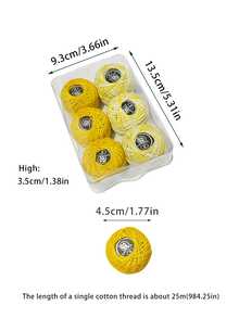 6pcs/Set Matching Lace Thread Set, Selected No-Waste Colors, Single & Dual-Color Combinations, Suitable For Embroidery, Micro-Crochet, Lace Crafts, Themed Handmade, Creative Decor And More Handicraft Scenarios - Three Single-color Lace Threads + Three Two-color Lace Threads - View 8