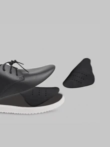 1 Cặp bảo vệ mũi giày unisex, kiểu dáng đơn giản cổ điển, phù hợp cho giày thể thao nam và nữ. - màu đen - Xem 4