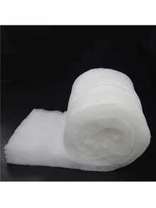 1 Peça Tecido Rasgável com Enchimento Fofo DIY, Tecido de Enchimento em Múltiplos Tamanhos para Acolchoado, Tecido Branco para Decoração de Cobertor de Neve Artificial, Vestuário, Brinquedos de Pelúcia - A - Visão 3