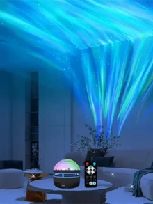 Đèn chiếu sao và trăng LED Aurora 1 chiếc, có điều khiển từ xa, công nghệ chiếu RGB cấp nguồn qua USB, thích hợp cho phòng ngủ, phòng chơi game, rạp chiếu phim tại nhà, trần nhà và trang trí lãng mạn - Có thể tạo hiệu ứng bầu trời sao tuyệt đẹp, lý tưởng cho sinh nhật và lễ tình nhân. - Nhiều màu - Xem 6