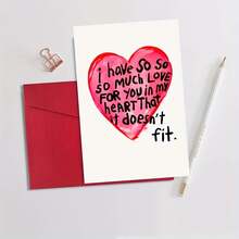 1 "Charming 'I Love You' Card With Envelope - Perfect For Valentine's Day, Anniversary, Birthday, And Proposal", Happy Proposal Card - Multicolor - View 3