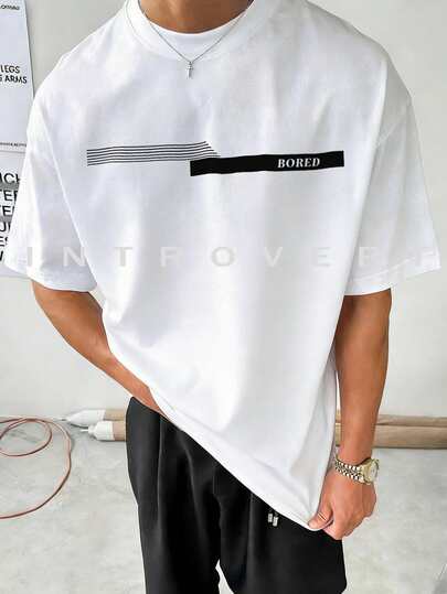 Men's Casual Everyday Round Neck Short Sleeve T-Shirt, Paired With Jeans, Fresh And Comfortable Campus Style Outdoor Sportswear