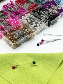 100pcs Sewing Pins With Faux Pearl Heads, Suitable For Crafts, Sewing, Jewelry Accessories Decoration - Box Of 100 Pearlescent Needles - View 6