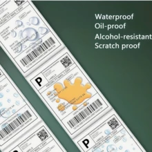 350 hojas de etiquetas adhesivas termosensibles con código de barras y números de seguimiento, compatibles con UPS, FedEx - Rollo continuo para logística, comercio electrónico, facturas, recibos - Papel para impresora térmica (longitud total de 150 m) - Ideal para pequeñas empresas y grandes empresas - Etiquetas de impresora térmica fáciles de usar - 1 Set - Ver 5