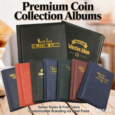 1book-120-Pocket Mini Coin Album – The Perfect Collector's Companion,(3*3cm)10pages PVC Coin Collection Book, Coin Album, Coin Storage Book, For Coins/Stamps/Badges/Stickers Christmas Halloween Thanksgiving Day Easter New Year's