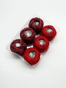 6pcs/Set Matching Lace Thread Set, Selected No-Waste Colors, Single & Dual-Color Combinations, Suitable For Embroidery, Micro-Crochet, Lace Crafts, Themed Handmade, Creative Decor And More Handicraft Scenarios - Three Single-color Lace Threads + Three Two-color Lace Threads - View 11