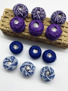 6pcs/Set Matching Lace Thread Set, Selected No-Waste Colors, Single & Dual-Color Combinations, Suitable For Embroidery, Micro-Crochet, Lace Crafts, Themed Handmade, Creative Decor And More Handicraft Scenarios - Three Single-color Lace Threads + Three Two-color Lace Threads - View 4