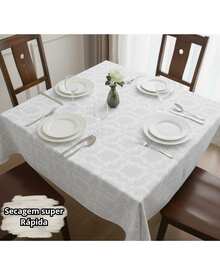 Jacquard Tablecloth For 4, 6, Or 8 People. - 白色 - 查看 4