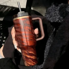 The Best Gifts For Christmas/Halloween. Souvenir Gifts.2025 Leopard Print New, [Big Name Same Model] Tyla Tyger, 40oz Large Capacity Water Cup, Sports Business Gifts. - Họa tiết da báo màu nâu - Xem 1