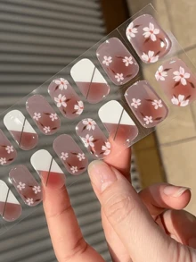 Semi Cured Gel Nail Strips, 20Pcs Long Lasting Salon Quality Wraps, Easy Apply & Remove Gel Nail Stickers With UV Lig - Multicolor - View 5