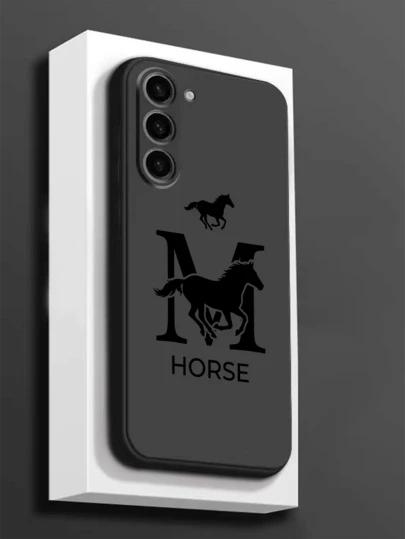 1 pieza Funda de teléfono de TPU suave con diseño de caballo al galope, resistente a arañazos y a golpes, compatible con Huawei Honor, Redmi, Galaxy A04e/A05s/A13/A14/A15/A34/A35/A50/A52/A53/A54/S21/S22/S23/S24/S25/S25Ultra/S25 FE/S26/S26PLUS/S26ULTRA/S26 EDGE, 6A/7A/8A, 12T/13T/14T
