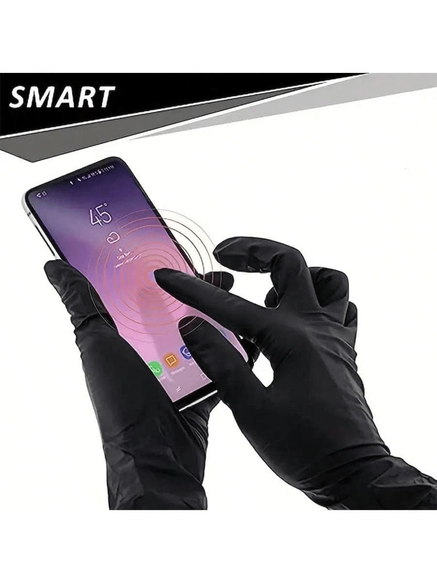 100/50/20 只装黑色 PVC 一次性塑料手套，3 号，防水、防油、多功能、耐用，适用于厨房清洁、洗碗、染发、汽车维修、家居用途，必备防护用品，工具手套，粉色、蓝色、白色、透明、绿色手套