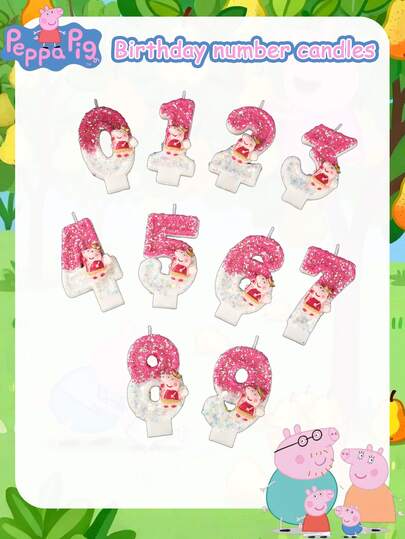  1 pieza Vela digital de decoración de fiesta de cumpleaños con ambiente de Peppa Pig, mejor regalo festivo para buenos amigos, decoración de ambiente de fiesta, decoración de fiesta perfecta, decoración del hogar, decoración de habitación perfecta, regalo de Navidad, Día de San Valentín, regalo ideal para amigos adecuado para celebraciones de cumpleaños, recuerdos de mujeres, estética linda, Día de San Valentín, regalos, decoraciones, decoración del hogar, regalos de San Valentín