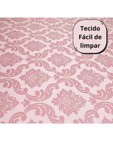 Jacquard Tablecloth For 4, 6, Or 8 People. - Rusty Rose - View 3
