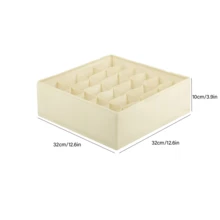 1/2 Pack Drawer Divider Organizer, 24 Grid Wardrobe Organizer Rack For Socks, Handkerchiefs, Ties, Belts And Other Accessories Storage - Beige - View 16