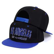 1 pièce Chapeau de baseball brodé de lettres de Los Angeles à la mode pour homme, casquette snapback réglable pour le soleil en extérieur, voyage, vacances à la plage au printemps et en automne dans la rue - Bleu azur - Voir 7