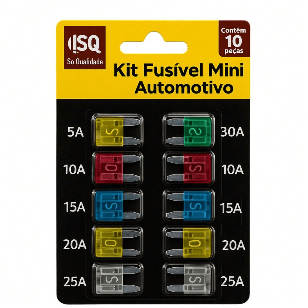 Kit 10 Fusível Automotivo Pequeno Lâmina Mini 05a Até 30a